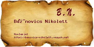 Bánovics Nikolett névjegykártya